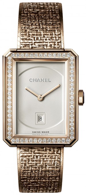 Chanel Boyfriend Tweed 34mm Ladies Watch H5315