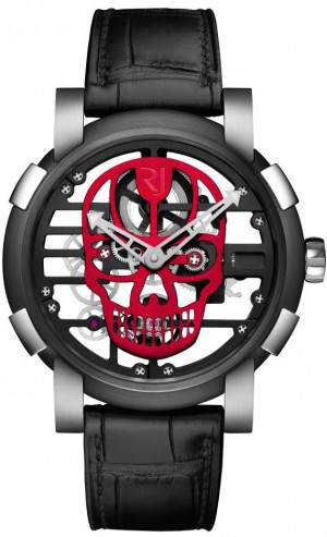 Romain Jerome Skylab 48 Speed Metal Red Skull Men's Watch RJ.M.AU.030.12