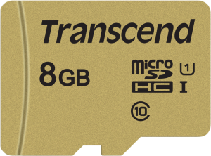 Transcend Gold 500S microSD w/adp (V30) R95/W60 8GB