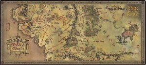 The Lord of the Rings - Desk Mat - Middle-Earth Map | 80 x 36 cm