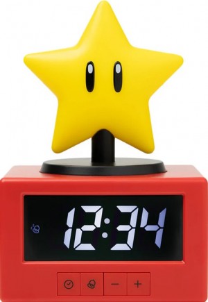 Super Mario Super Star Icon Alarm Clock Light