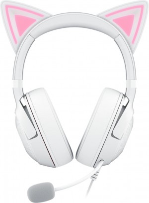 Razer Kraken Kitty V2 – Wired RGB Headset with Kitty Ears (White) | USB