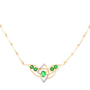 Necklace / 47 / Smaragds