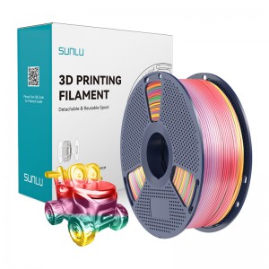 Sunlu PLA+ Silk Filament (Rainbow 01)