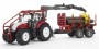 Bruder Steyr CVT 6230 Forestry Tractor with Trailer and 4 Trunks (03093)