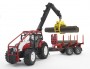 Bruder Steyr CVT 6230 Forestry Tractor with Trailer and 4 Trunks (03093)