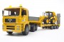 Bruder MAN TGA Low Loader Truck with JCB 4CX Backhoe Loader (02776)