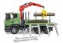 Bruder Scania R-Series Timber Truck with Loading Crane and Trunks (03524)