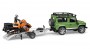Bruder Land Rover Defender and Snowmobile Model Jeep (02594)
