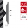 4World Wall Mount 10-32'' Tilt Max Load 20kg White (07440-WHT)