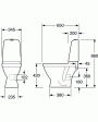 Gustavsberg Toilet Nautic 1510 - hidden P-trap, Hygienic Flush, Single Flush 4L, Without Seat (GB111510401205)