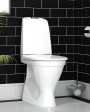 Gustavsberg Toilet Nautic 1546 - S-trap, High Model, Hygienic Flush, Dual Flush 4/2L, Without Seat (GB111546201205)