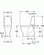 Gustavsberg Toilet Nautic 1546 - S-trap, High Model, Hygienic Flush, Dual Flush 4/2L, Without Seat (GB111546201205)
