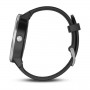Garmin Vivoactive 3 Stainless Steel Black With Black Silicone Band (010-01769-02)