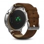 Garmin Fenix Chronos With Vintage Style Leather Watch band (010-01957-00)