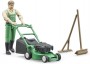 Bruder bworld gardener with lawnmower and equipment (62103)