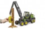 Bruder John Deere 1270G harvester with one tree trunk (02135)