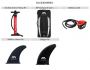 Aqua Marina Blade Windsurf iSUP 3.2m/12cm with safety leash + Blade Sail Rig Package - 3m² Sail Rig (BT-20BL-3S + BT-20BL)