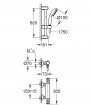 Grohe Grohterm 800 Dušas Termostats Ar Dušas Komplektu, Hromēts (34565001)