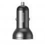 Baseus Car Charger 24W with Display + USB Cable 3-in-1 1.2m (TZCCBX-0G)