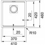 Franke KNG 110-37 3 1/2 46x41 Cashmere (125.0512.450)