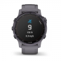 Garmin fenix 6S Pro Solar - Amethyst steel with shale gray band (010-02409-15)