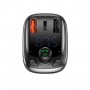 Baseus T Type Car Charger with FM Transmitter and Bluetooth Black (CCTM-B01)