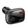Baseus T Type Car Charger with FM Transmitter and Bluetooth Black (CCTM-B01)
