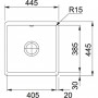 Franke Kubus KBK 110-40 Fraceram Magnolia 44.5x44.5 (126.0335.875)