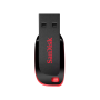 SanDisk Cruzer Blade USB 2.0 Flash Drive 16GB Black/Red (SDCZ50-016G-B35)
