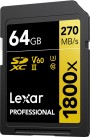 Lexar Professional 1800x SDXC 64GB U3 (V60) UHS-II R270/W180 (LSD1800064G-BNNNG)
