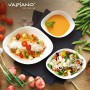 Villeroy and Boch Vapiano Trio Bowls Set of 6, Ideal for Dinner for Two, Premium Porcelain, Dishwasher and Microwave Safe, White.