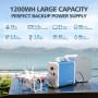 PowerOak BLUETTI EB120 Portable Power Station Solar Generator with 1200Wh Lithium Battery 1000W Inverter AC/DC/USB