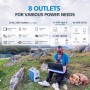 PowerOak BLUETTI EB120 Portable Power Station Solar Generator with 1200Wh Lithium Battery 1000W Inverter AC/DC/USB