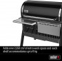 Weber Stainless Steel Folding Front Shelf Built for SmokeFire EX6 Wood Pellet Barbecue