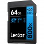 Lexar 64GB Professional 800x SDXC UHS-I C10 V30 U3, 120/40 MB/s (LSD0800064G-BNNNG)