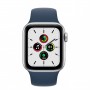 Apple Watch SE GPS + Cellular 40mm Silver Aluminium Case with Abyss Blue Sport Band - Regular MKQV3EL/A