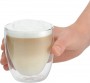 WMF Kult Cappuccino Glasses Set Double-Walled Glasses 250ml Floating Effect Thermal Glasses