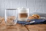 WMF Kult Cappuccino Glasses Set Double-Walled Glasses 250ml Floating Effect Thermal Glasses