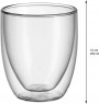 WMF Kult Cappuccino Glasses Set Double-Walled Glasses 250ml Floating Effect Thermal Glasses