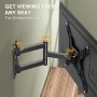 Perlegear TV Mount / Swivel Tilting Wall Mount for 23–55 Inch Flat & Curved TV or Monitor up to 45 kg