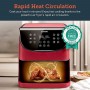 Cosori Air Fryer 5.5L XXL 1700W Red with Digital LED Touch Screen 11 Programmes (‎CP158-AF)