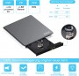 BUNUD External CD/DVD Drive USB 3.0 Type-C CD DVD Writer with SD/TF & USB Slots