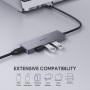 AUKEY CB-H36 Aluminium HUB USB-A | Ultra Slim | 4in1 | 4xUSB 3.0 | 5Gbps