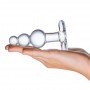 Glas Toys Anal Sex Toy Butt Plug Transparent Glass 1 pcs (4890808219263)