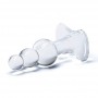 Glas Toys Anal Sex Toy Butt Plug Transparent Glass 1 pcs (4890808219263)