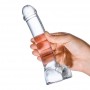 Glas Toys Classic Dildo Transparent Glass 177mm 9.5cm (4890808219249)