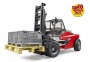 Bruder Linde HT160D stacker with pallet and 3 pallet cages (02513)