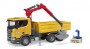 Bruder Scania Super 560R Construction truck with crane and 2 pallets (03551)