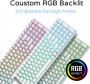 Royal Kludge RK100 White Wireless Keyboard 96% Hot-swap Red Switches US White